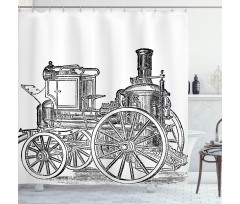 Old Fireman Truck Shower Curtain