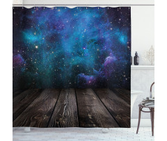 Space from Home View Shower Curtain