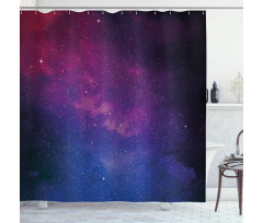 Stardust Space Rainbow Shower Curtain