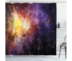 Outer Space Nebula View Shower Curtain