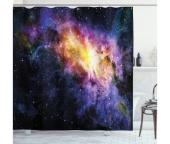Alluring Nebula Stars Shower Curtain