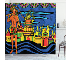 Bohemian Oriental Art Shower Curtain