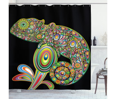 Chameleon Embelished Shower Curtain