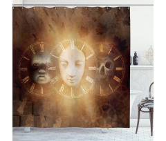 Spooky Scary Skull Baby Shower Curtain