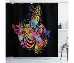 Mystic Ancient Figure Music Shower Curtain