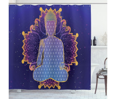 Yoga Ritual Karma Pose Shower Curtain