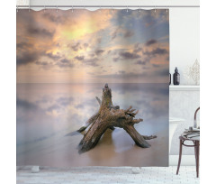 Sunrise on Sandy Beach Shower Curtain