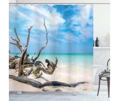 Seascape Sandy Beach Shower Curtain