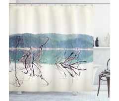 Fallen Tree in Beach Shower Curtain