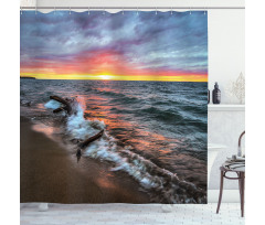Sunset Horizon Lake Shower Curtain