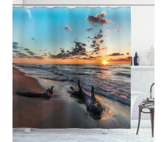 Cloudy Sky Digital View Shower Curtain