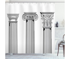 Antique Column Capitals Shower Curtain