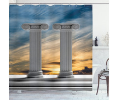 Marble Pillars Shower Curtain
