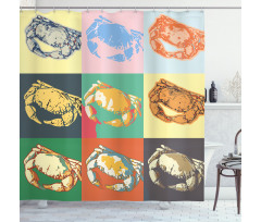 Composition of Crabs Shower Curtain