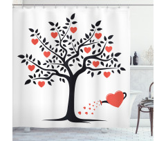Romantic Love Tree Shower Curtain