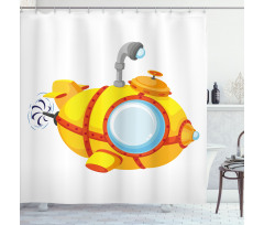 Cartoon Vessel Shower Curtain
