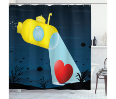 Ocean Heart Shower Curtain
