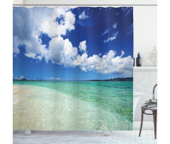 Island Sealife Wavy Sunny Shower Curtain