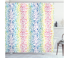 Circles in Wavy Shape Shower Curtain