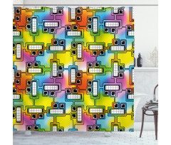 Fun Characters Pattern Shower Curtain