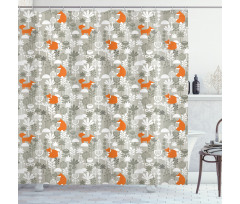 Fox in the Winter Forest Shower Curtain