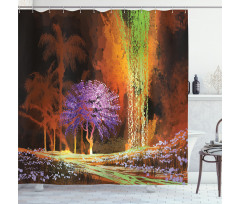Digital Tropic Exotic Shower Curtain