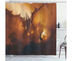Magician Evil Power Shower Curtain
