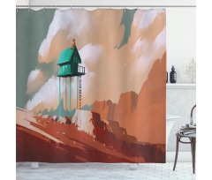 Little Wood House Shower Curtain