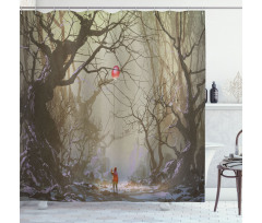 Tree Branch in Forest Shower Curtain