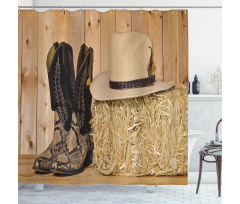Texas Snake Cowboy Shower Curtain