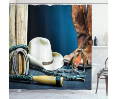 Horseshoe Hat Antique Shower Curtain
