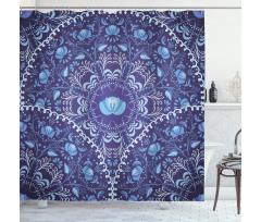 Oriental Circular Design Shower Curtain