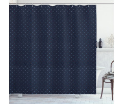 Blue Dots Retro Style Shower Curtain