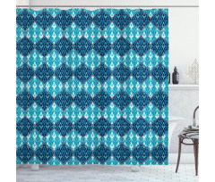 Patchwork Style Oriental Shower Curtain
