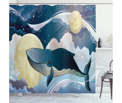 Night Clouds in Planet Shower Curtain