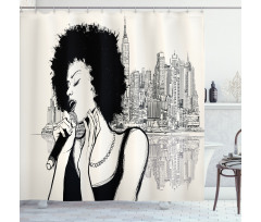 American Girl Jazz Music Shower Curtain