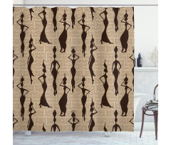 Woman Geometric Shower Curtain