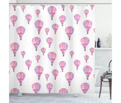 Vintage Air Balloons Shower Curtain