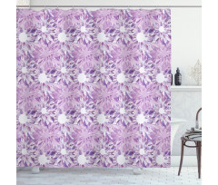 Digital Floral Design Shower Curtain