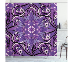 Mandala Mehndi Motif Shower Curtain