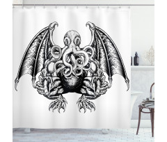 Cosmic Evil Monster Shower Curtain