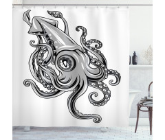Animal Cuttlefish Sea Shower Curtain