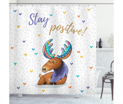 Inspirational Rain Heart Shower Curtain