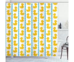 Baby Blue Stripes Shower Curtain