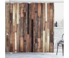 Old Floor Rustic Style Shower Curtain