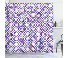 Purple Retro Shower Curtain