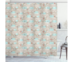 Boho Mandala Pattern Shower Curtain