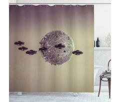 Fiction Space Warfare Shower Curtain