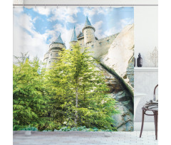 Witchcraft Castle Japan Shower Curtain