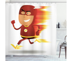 Bolt Man with Lghts Shower Curtain